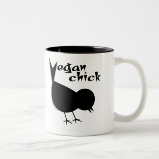 Caneca De Café Em Dois Tons Vegan Pintinho Mug