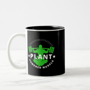Caneca De Café Em Dois Tons Vegan Vegetarian Broccoli Bodbuilding Lift