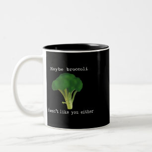 Caneca De Café Em Dois Tons Vegetais Brócolis não gosta de você D0100101A