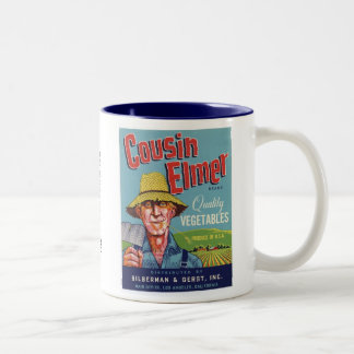 Caneca De Café Em Dois Tons Vegetais de Elmer do primo