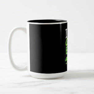 Caneca De Café Em Dois Tons Vegetariana Eu Adoro Feijão Verde