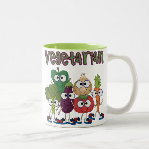 Caneca De Café Em Dois Tons Vegetariano