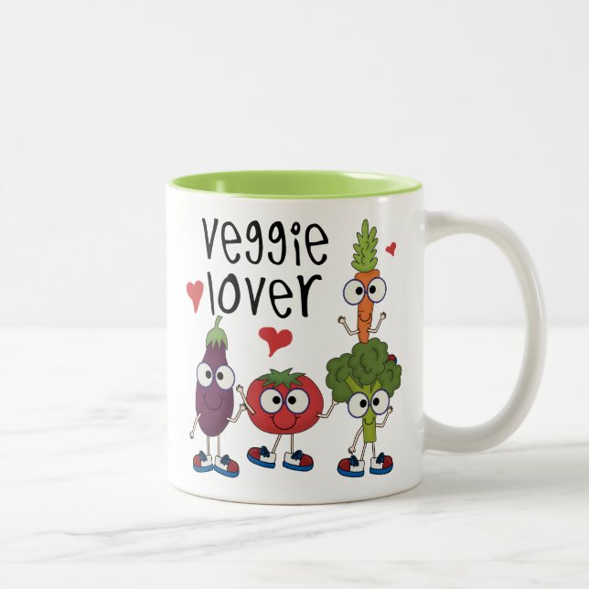 Caneca De Café Em Dois Tons Veggie Lover (Direita)