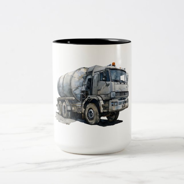 Caneca De Café Em Dois Tons Veículo de Construção (Centro)