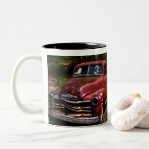 Caneca De Café Em Dois Tons Velho carro Mug