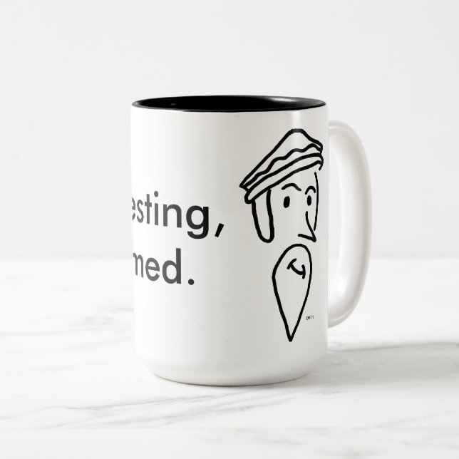 Caneca De Café Em Dois Tons Velho, descanso, reformado (Frente Esquerda)