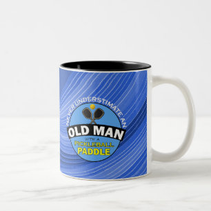 Caneca De Café Em Dois Tons Velho e Pickleball - personalizar