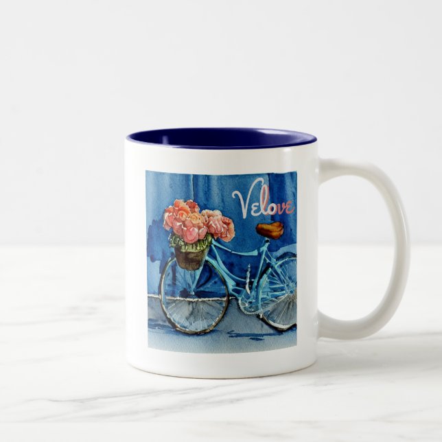 Caneca De Café Em Dois Tons Velo Love Cycling (Direita)