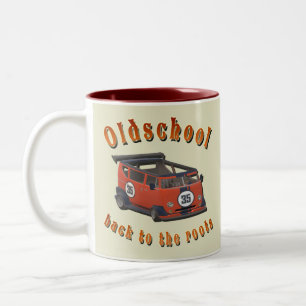 Caneca De Café Em Dois Tons Velocidade da velha escola - de volta às raízes!