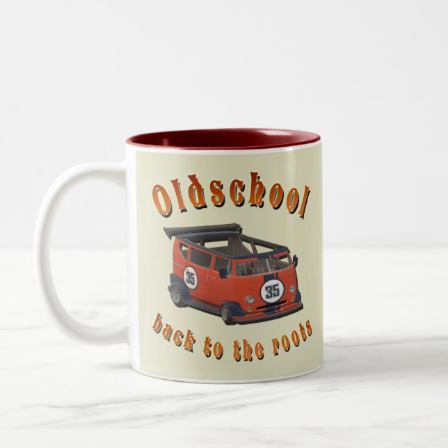 Caneca De Café Em Dois Tons Velocidade da velha escola - ​ de volta às raízes! (Esquerda)
