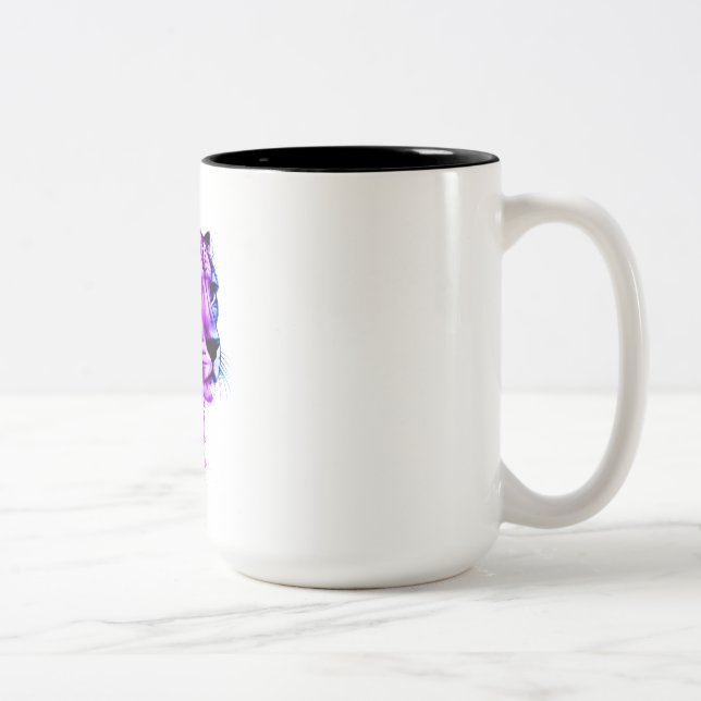 Caneca De Café Em Dois Tons Velocidade Neon (Direita)