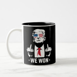 Caneca De Café Em Dois Tons Vencedor Trump Nós Ganhamos Dia de Inauguração 47º