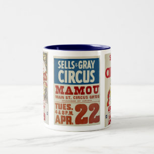Caneca De Café Em Dois Tons Vendas & circo cinzento