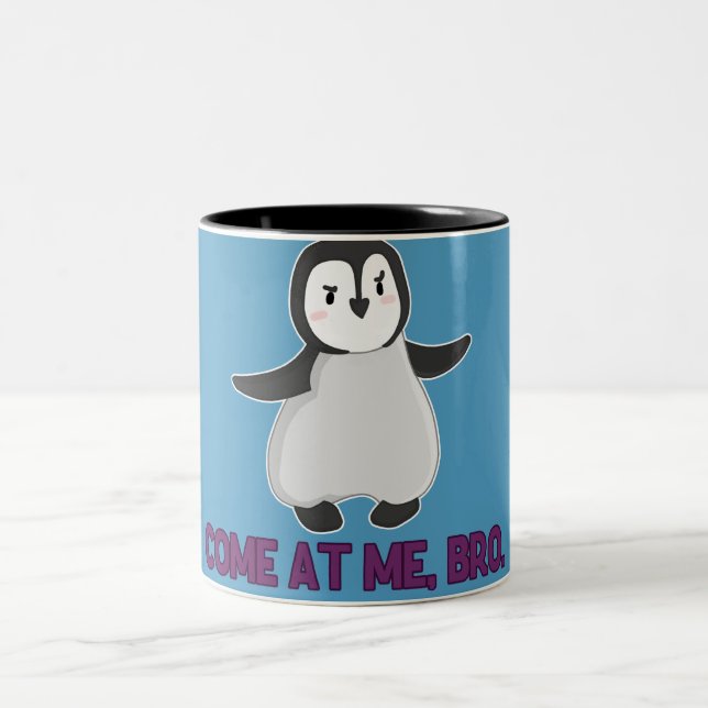 Caneca De Café Em Dois Tons Venha Comigo, Irmão Pinguin (Centro)