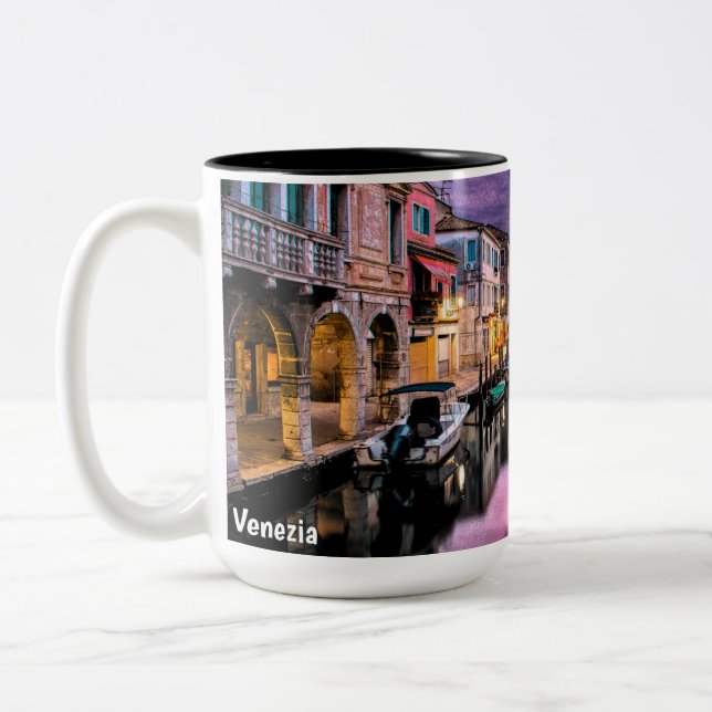 Caneca De Café Em Dois Tons Venice Grand Canal Italy Mug (Esquerda)