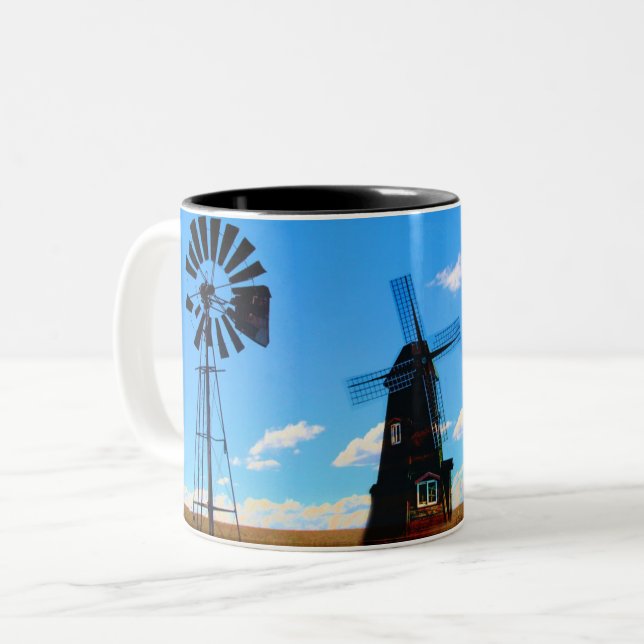 Caneca De Café Em Dois Tons Ventos de mudança (Frente Esquerda)