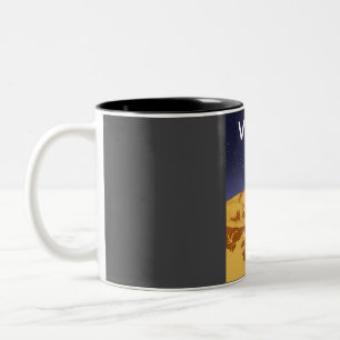 Caneca De Café Em Dois Tons Venus Astronauta Vintage Futebol Astronauta Viagem