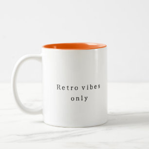 Caneca De Café Em Dois Tons Verbos retrorreflectores apenas Simples e Elegante