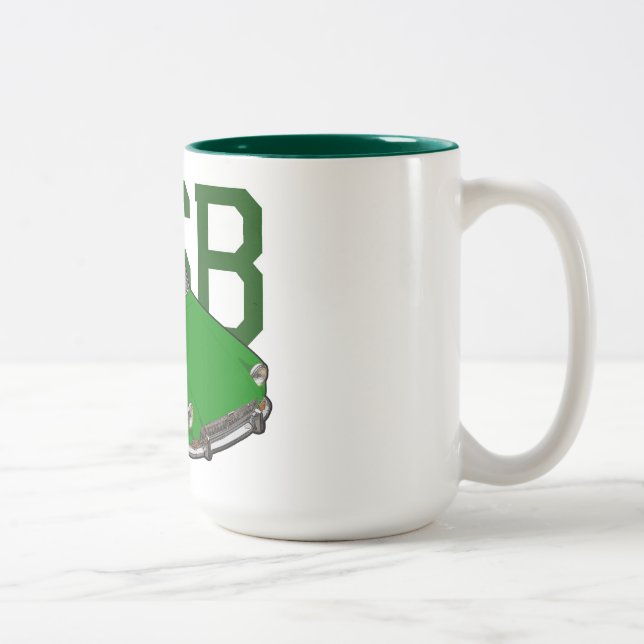 Caneca De Café Em Dois Tons verde do MGB (Direita)