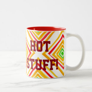 Caneca De Café Em Dois Tons Verde Vermelho e Amarelo
