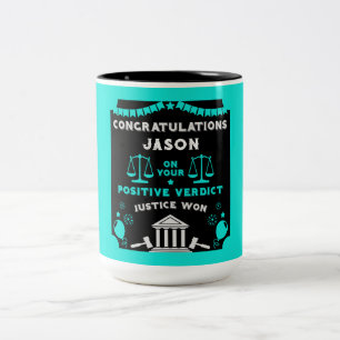 Caneca De Café Em Dois Tons veredicto do Tribunal parabéns