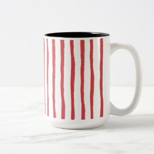 Caneca De Café Em Dois Tons Vermelho com faixa mínima