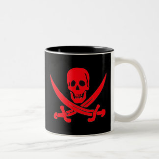 Caneca De Café Em Dois Tons Vermelho de Jack Rackham-