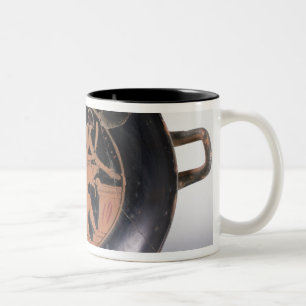 Caneca De Café Em Dois Tons Vermelho-figura copo do sótão