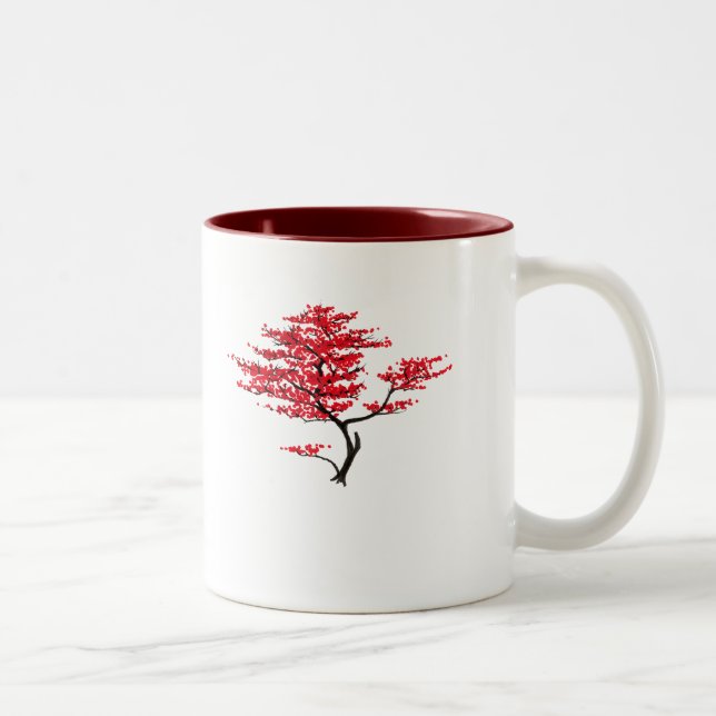 Caneca De Café Em Dois Tons Vermelho natural (Direita)