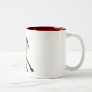 Caneca De Café Em Dois Tons Vermelho o Fox