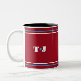 Caneca De Café Em Dois Tons Vermelho Personalizado 