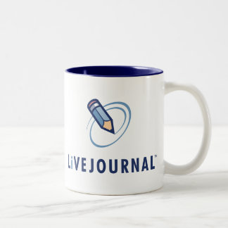 Caneca De Café Em Dois Tons Vertical do logotipo de LiveJournal