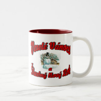 Caneca De Café Em Dois Tons Veselé Vánoce um Šťastný Nový Rok