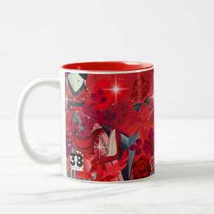 Caneca De Café Em Dois Tons Vestir Vermelho