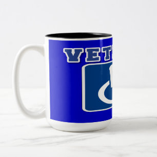 Caneca De Café Em Dois Tons Veterano deficiente
