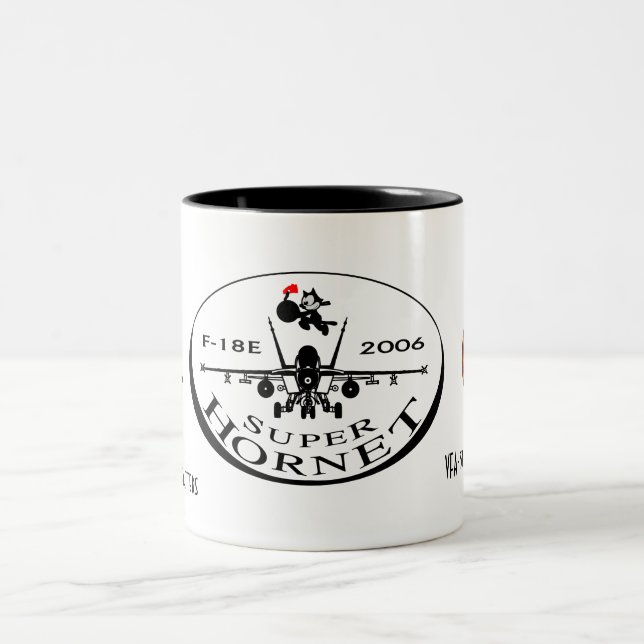 CANECA DE CAFÉ EM DOIS TONS VFA-31   - F-18E. (Centro)