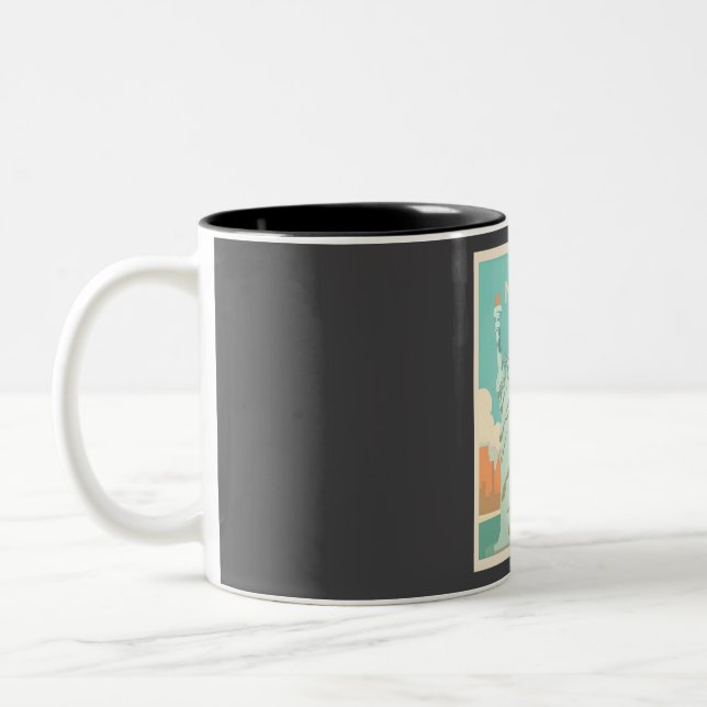 Caneca De Café Em Dois Tons Viagem de Nova Iorque (Esquerda)