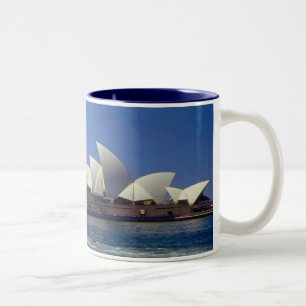 Caneca De Café Em Dois Tons Viagem do teatro da ópera de Sydney Austrália