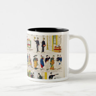 Caneca De Café Em Dois Tons Viagem do trilho, c.1850