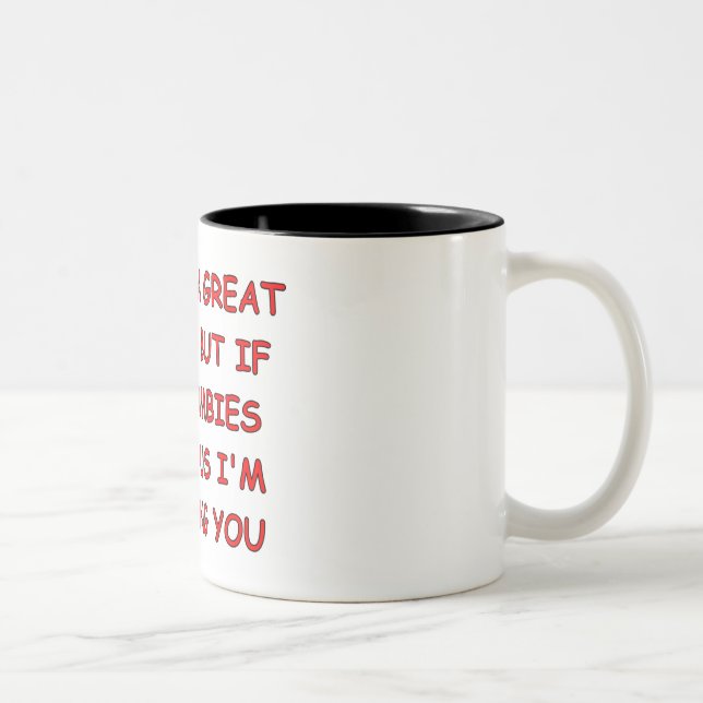Caneca De Café Em Dois Tons Viagem do zombi (Direita)