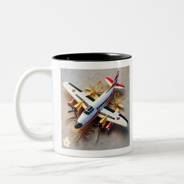 Caneca De Café Em Dois Tons "Viagem elevado" (Esquerda)