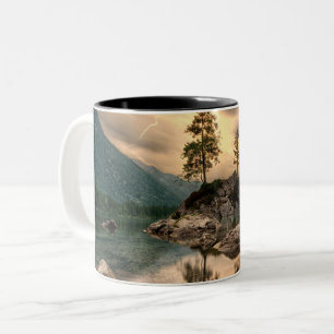 Caneca De Café Em Dois Tons Viagens naturais - Paisagem das montanhas hídricas