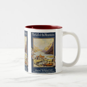 Caneca De Café Em Dois Tons Viagens vintage