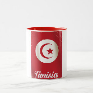 Caneca De Café Em Dois Tons Viagens vintage da Tunísia