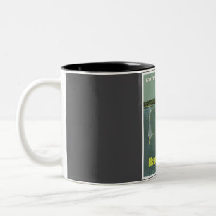 Caneca De Café Em Dois Tons Viagens vintage do Havaí