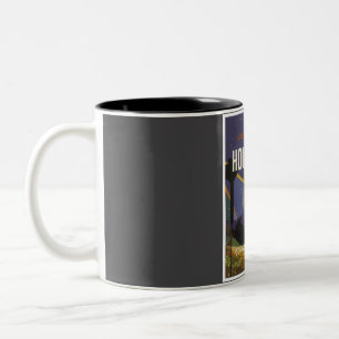 Caneca De Café Em Dois Tons Viagens vintage Hollywood California