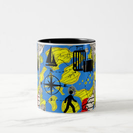 Caneca De Café Em Dois Tons Viajante do Mundo