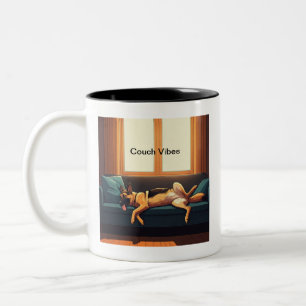 Caneca De Café Em Dois Tons Vibes do german shepherd