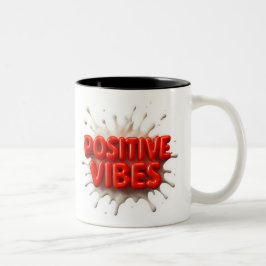 Caneca De Café Em Dois Tons Vibes Positivas