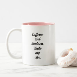 Caneca De Café Em Dois Tons Vibes Positivos Café Mug para Cafeína Amantes